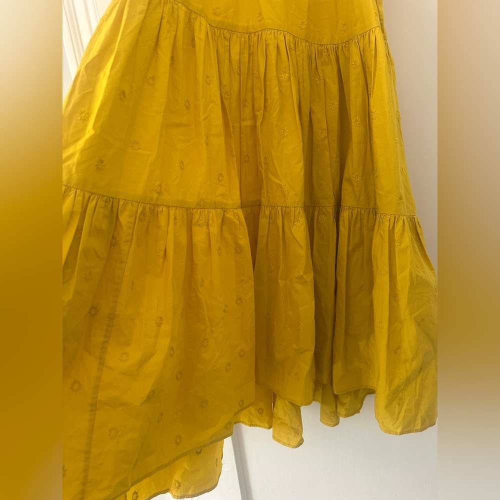 Ulla Johnson Yellow Ruffled High-Low Dress - Picture 6 of 10